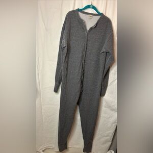 Vintage LL Bean Gray One-Piece Wool/Cotton Blend Long Underwear  Base Layer XL